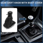 6 Speed Gear Shift Knob with Cover for Chevrolet Cruze (2010–2015) Black Faux Leather