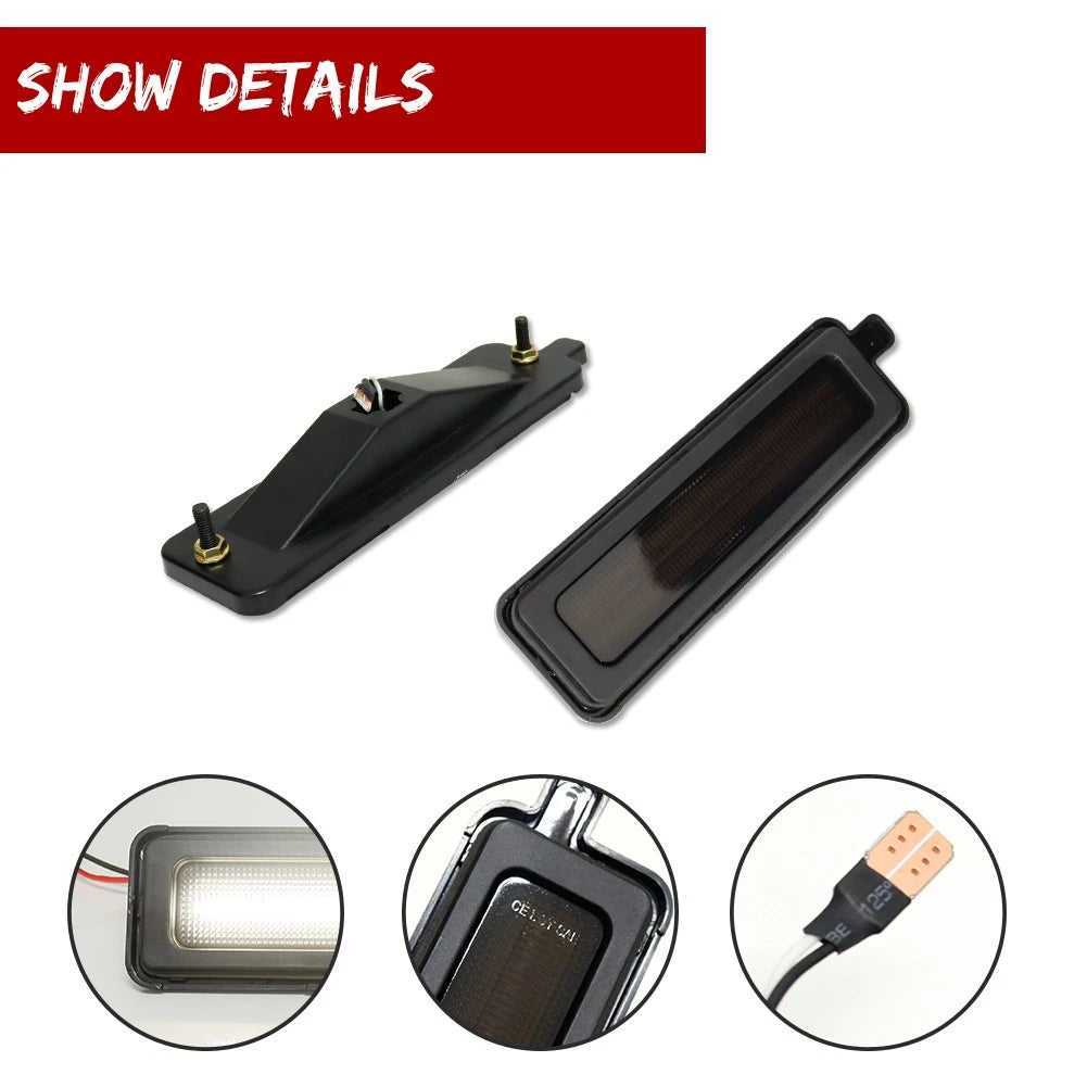 Smoke White LED Side Marker Lights for Pontiac Trans Am Firebird (1982–1992)