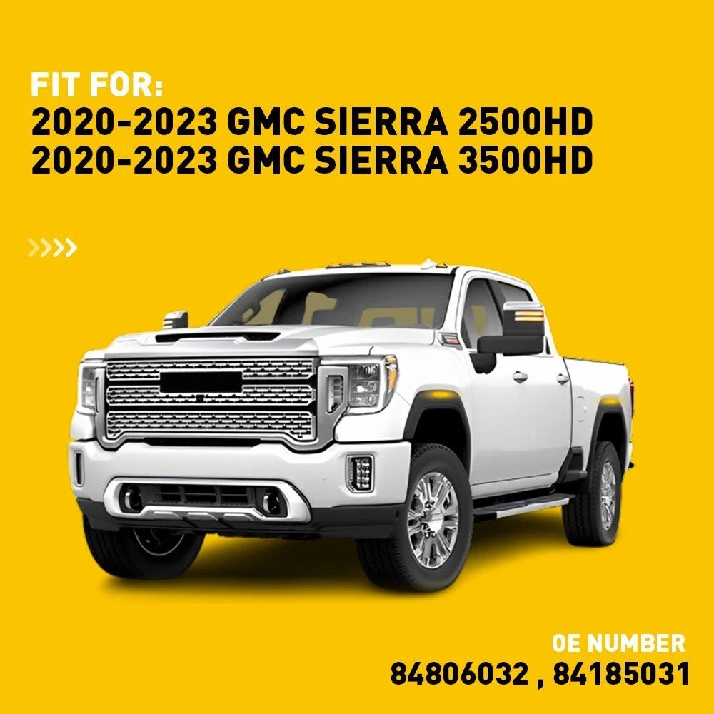 4X LED Front Rear Side Marker Amber Lights for GMC Sierra 2500 3500HD (2020–2023)