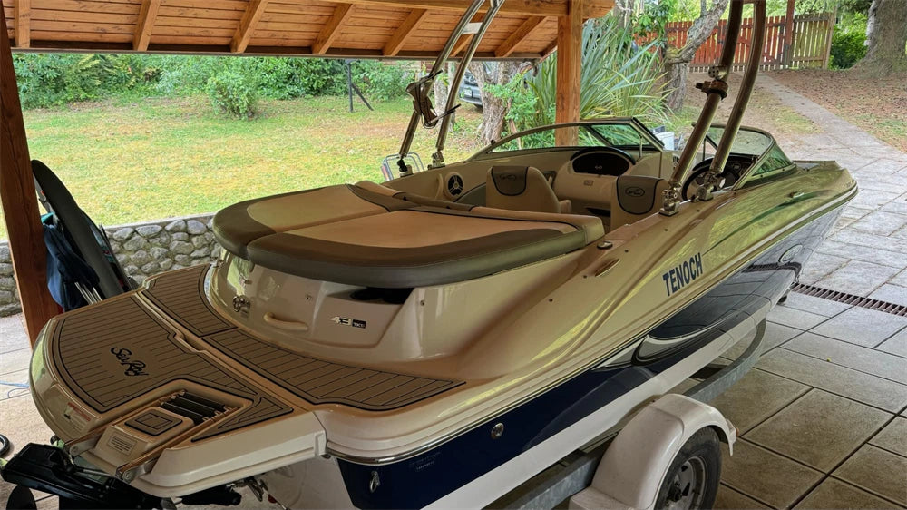 EVA Foam Teak Flooring Cockpit Pads for Sea Ray 185 Sport (2010)