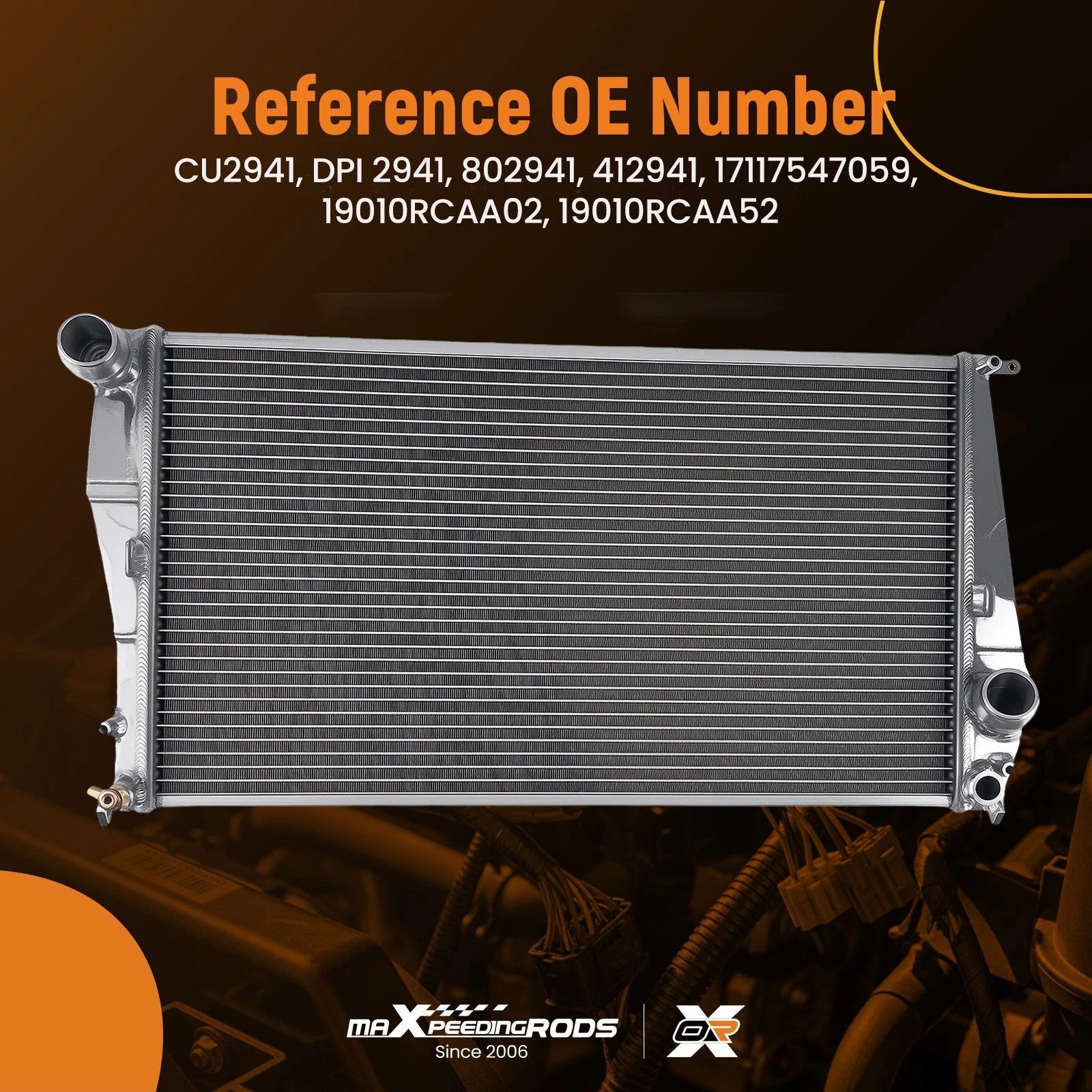 Cross Flow Aluminum Radiator for BMW 335i/Z4/135i 3.0L AT (2007–2011) 412941