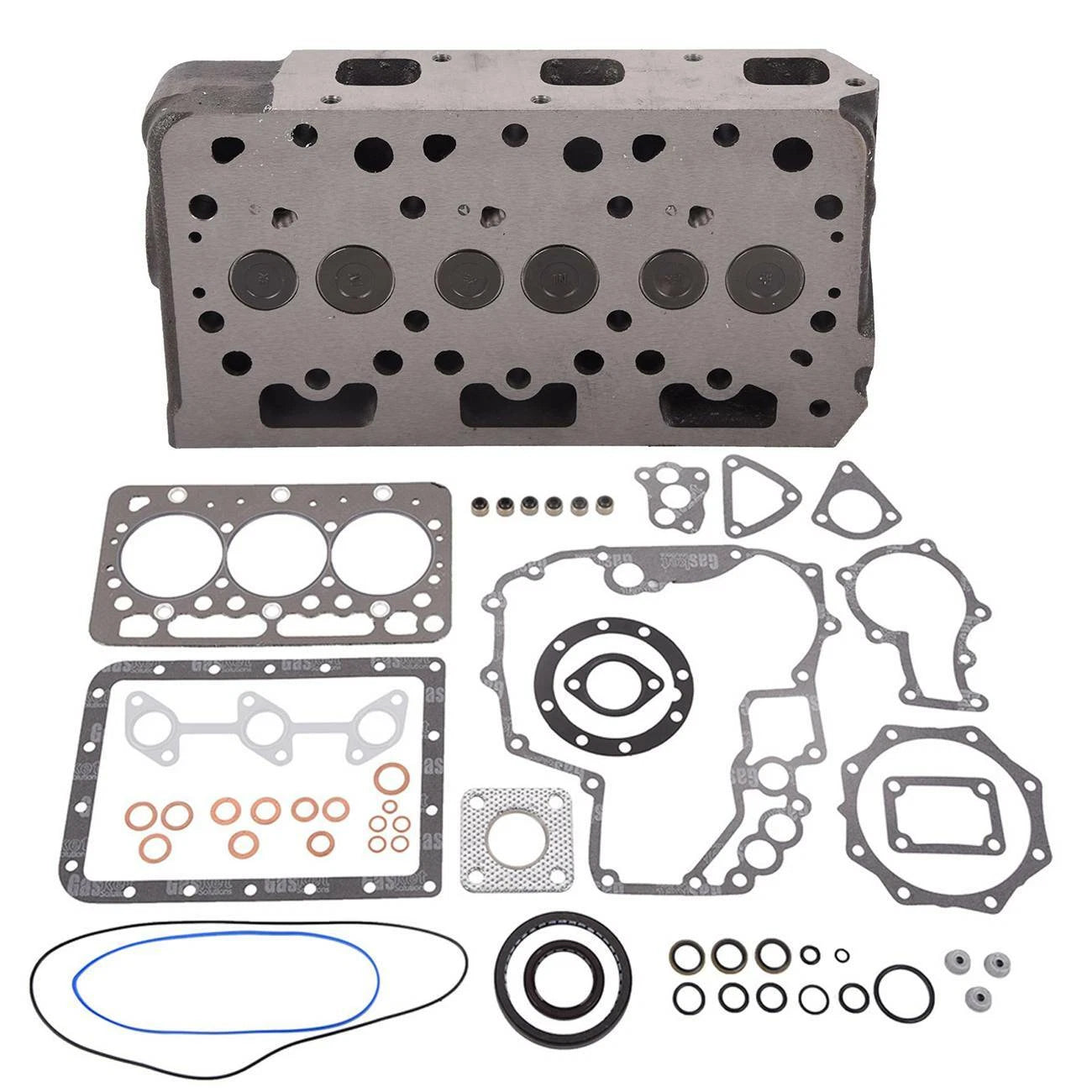 Complete Cylinder Head & Gasket for Kubota D722