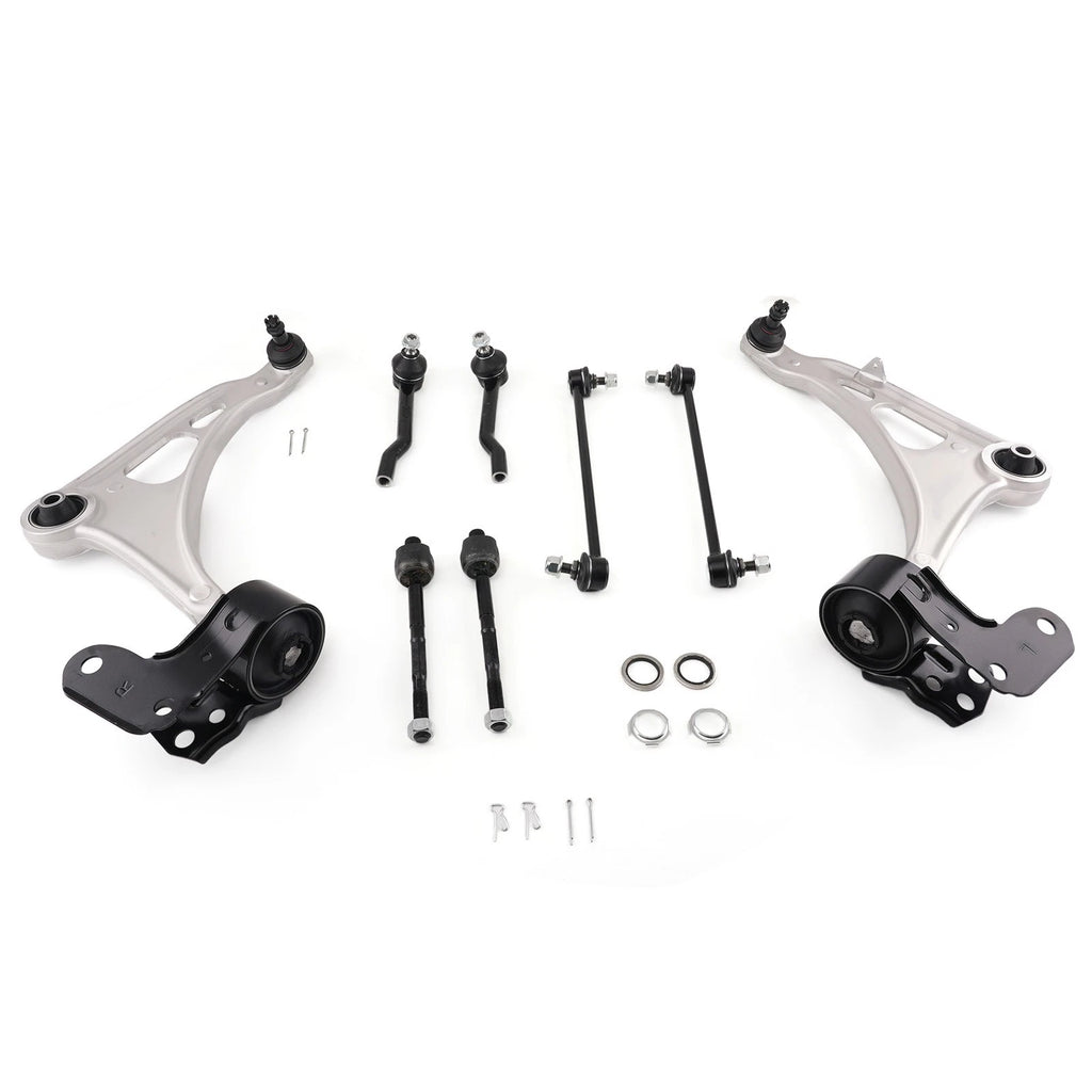 8pcs Front Lower Control Arms Tie Rods for Acura MDX (2014–2020) Passport (2019–2021)