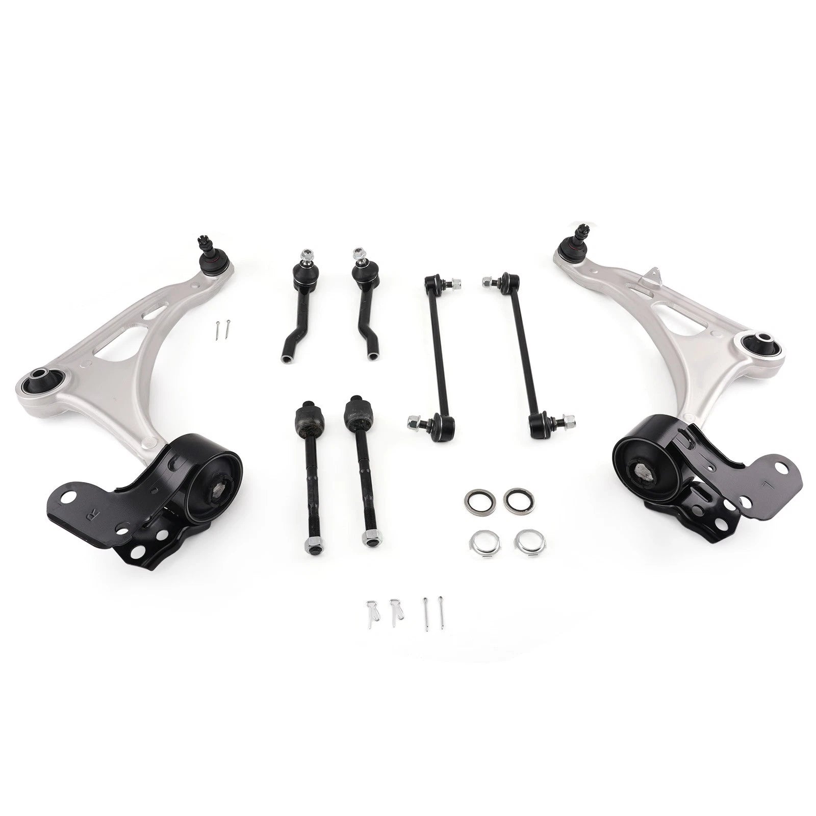8pcs Front Lower Control Arms Tie Rods for Acura MDX (2014–2020) Passport (2019–2021)