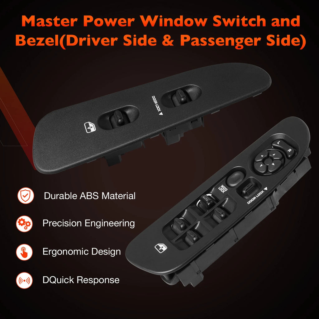 Power Door Window Lock Mirror Switch Set for Dodge Ram 1500 (2001–2009)
