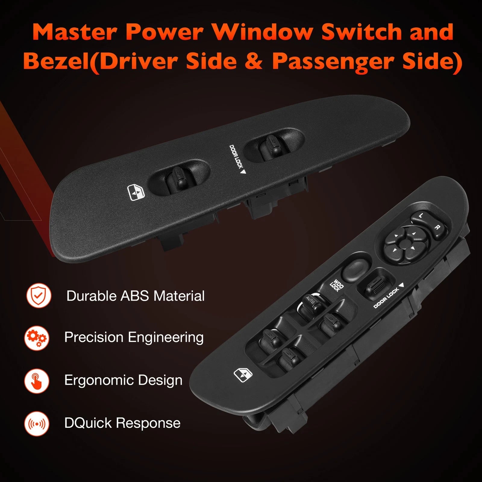 Power Door Window Lock Mirror Switch Set for Dodge Ram 1500 (2001–2009)
