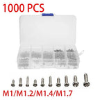 Phillips Head Self-tapping Screws Set of 4 M1 M1.2 M1.4 M1.7