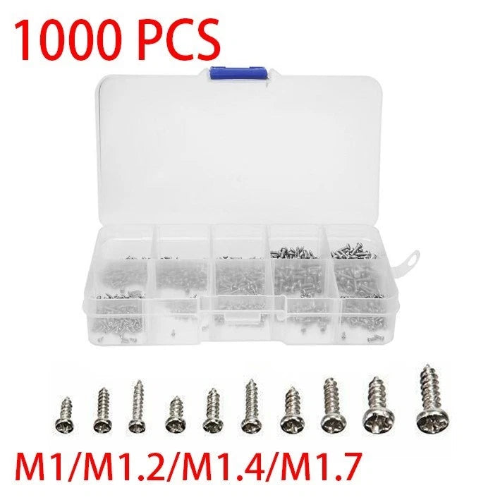 Phillips Head Self-tapping Screws Set of 4 M1 M1.2 M1.4 M1.7