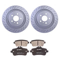 Set of 2 Hella Rear Rotors & Bosch QuietCast Ceramic Brake Pads for X166 GL450 (2013)