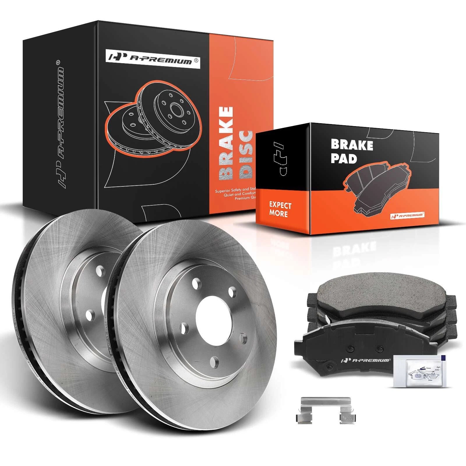 Set of 2 Front Disc Brake Rotors & Ceramic Pads for Chevy Impala (2000–2005)