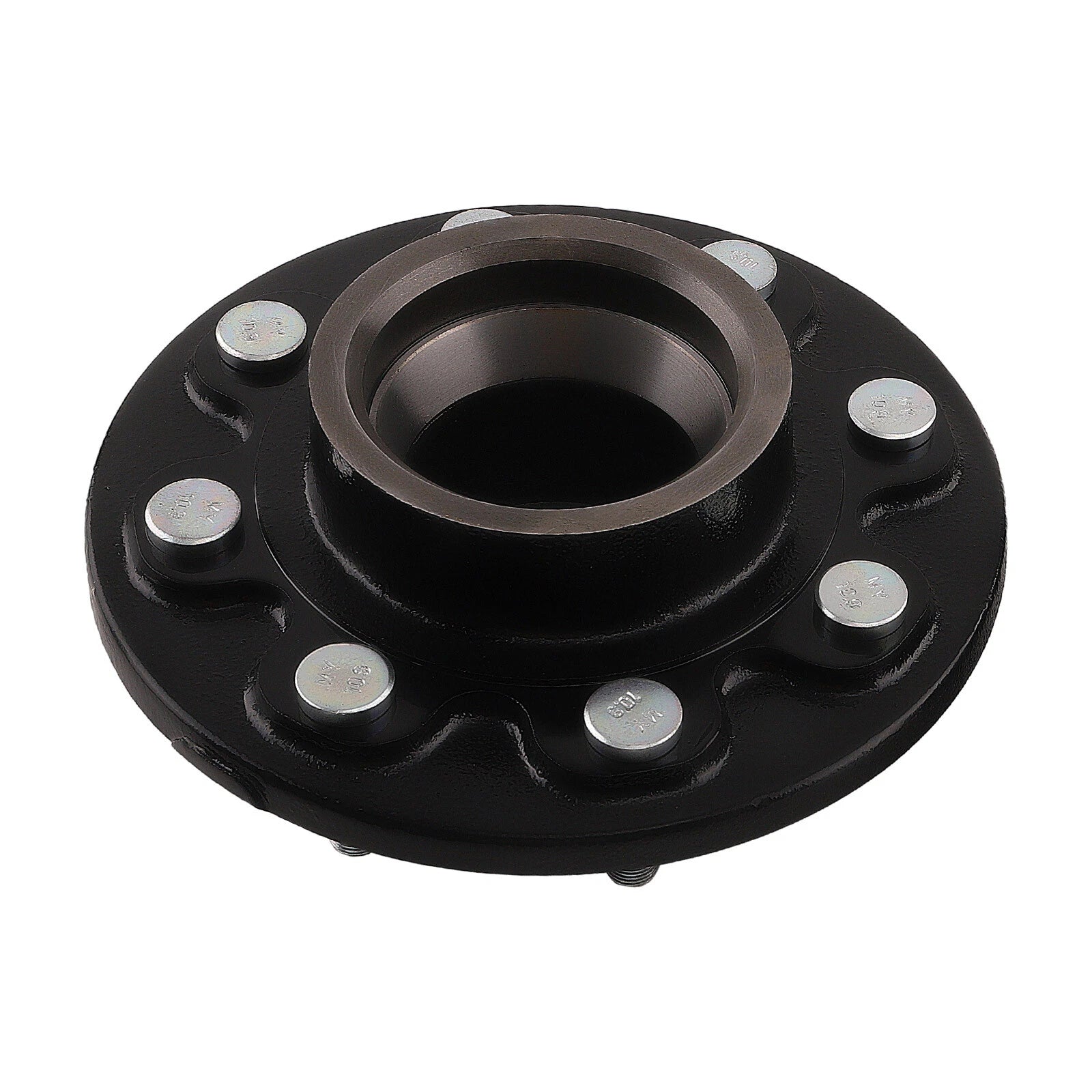 Set of 8 Steel & Cast Iron 6.5 Lug Wheels for Shipping Container (8000LB)