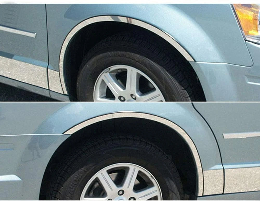 4p Luxury FX Chrome Fender Trim w/Gasket (Long) fits 2008-20 Dodge Grand Caravan