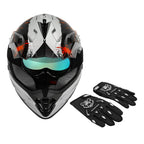 Youth ATV Helmet Goggles Gloves for Kids Dirt Bike Motocross Off Road DOT