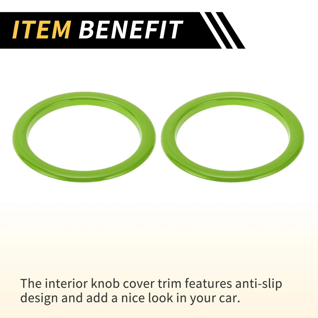 Set of 4 AC Vent Dashboard Decoration Rings for Toyota Tundra (2014–2021) Green