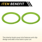 Set of 4 AC Vent Dashboard Decoration Rings for Toyota Tundra (2014–2021) Green