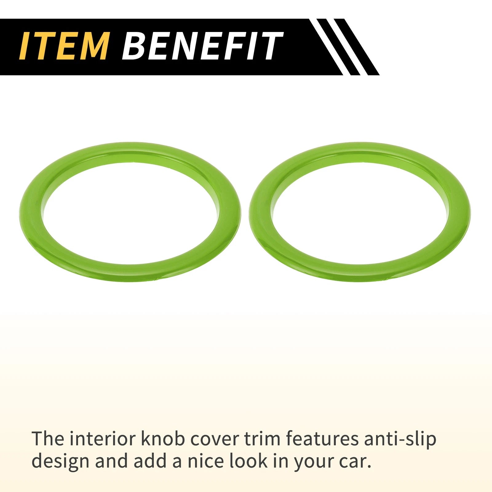 Set of 4 AC Vent Dashboard Decoration Rings for Toyota Tundra (2014–2021) Green