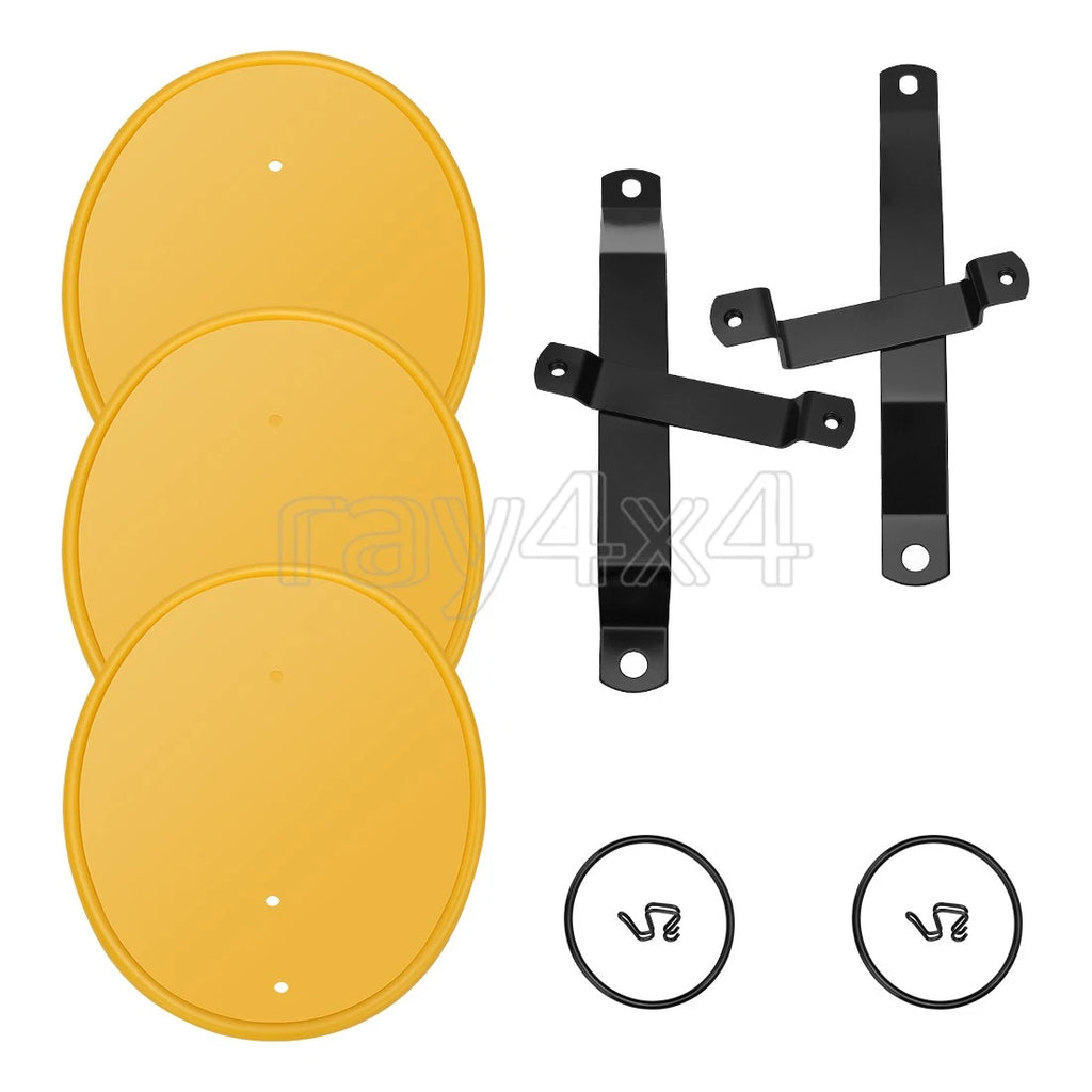 Yellow Number Plate Brackets Kit for Honda Z50 Z50R (1979–1987) with Clips & Bands