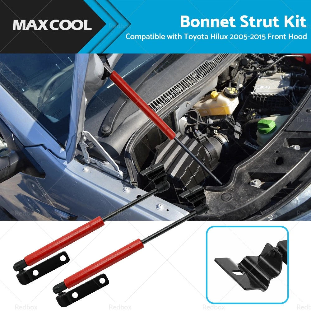 Set of 2 Front Hood Gas Struts for Toyota Hilux (2005–2015)