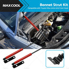 Set of 2 Front Hood Gas Struts for Toyota Hilux (2005–2015)
