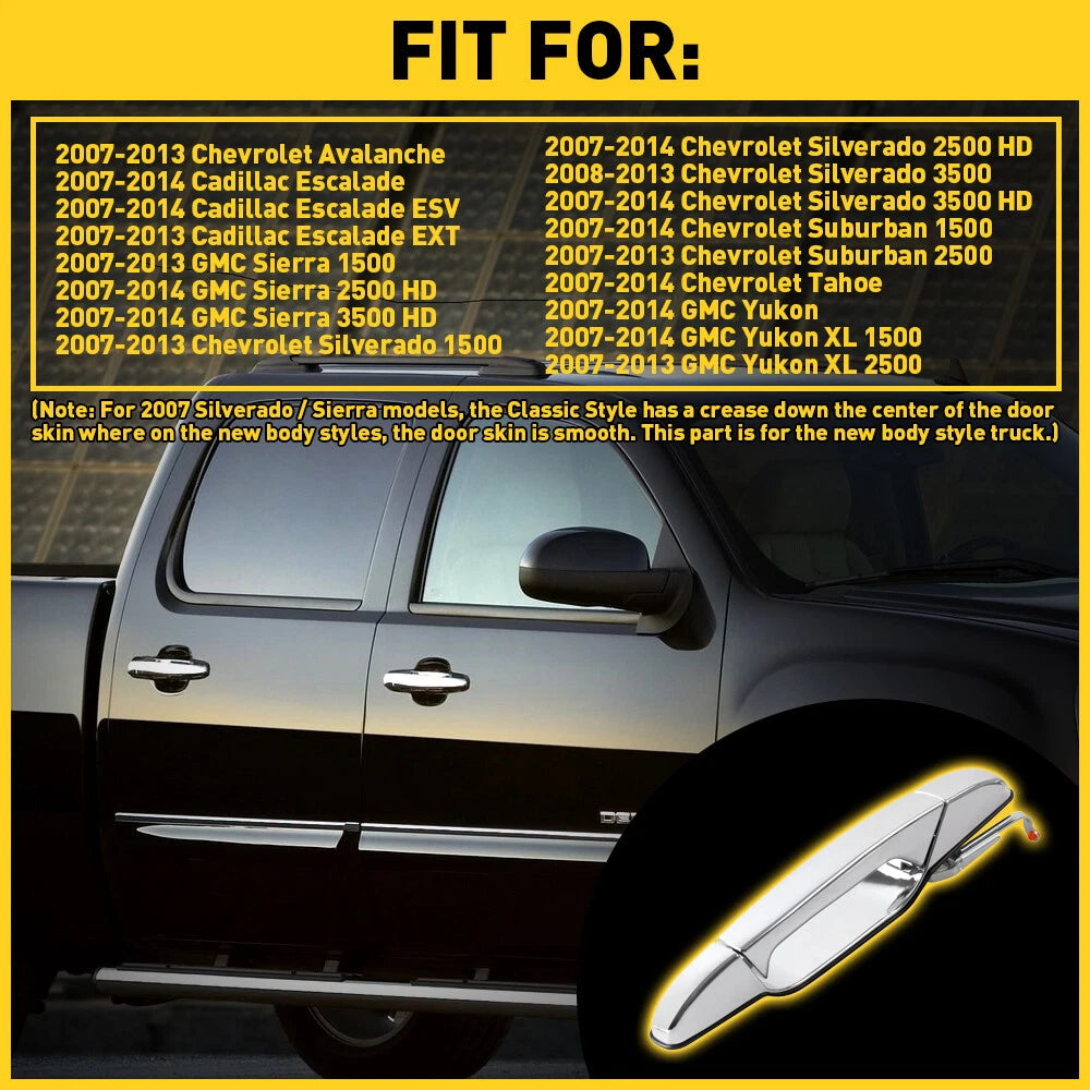 Exterior Door Handle for Chevrolet Silverado 1500 (2007–2013) Passenger Side Rear
