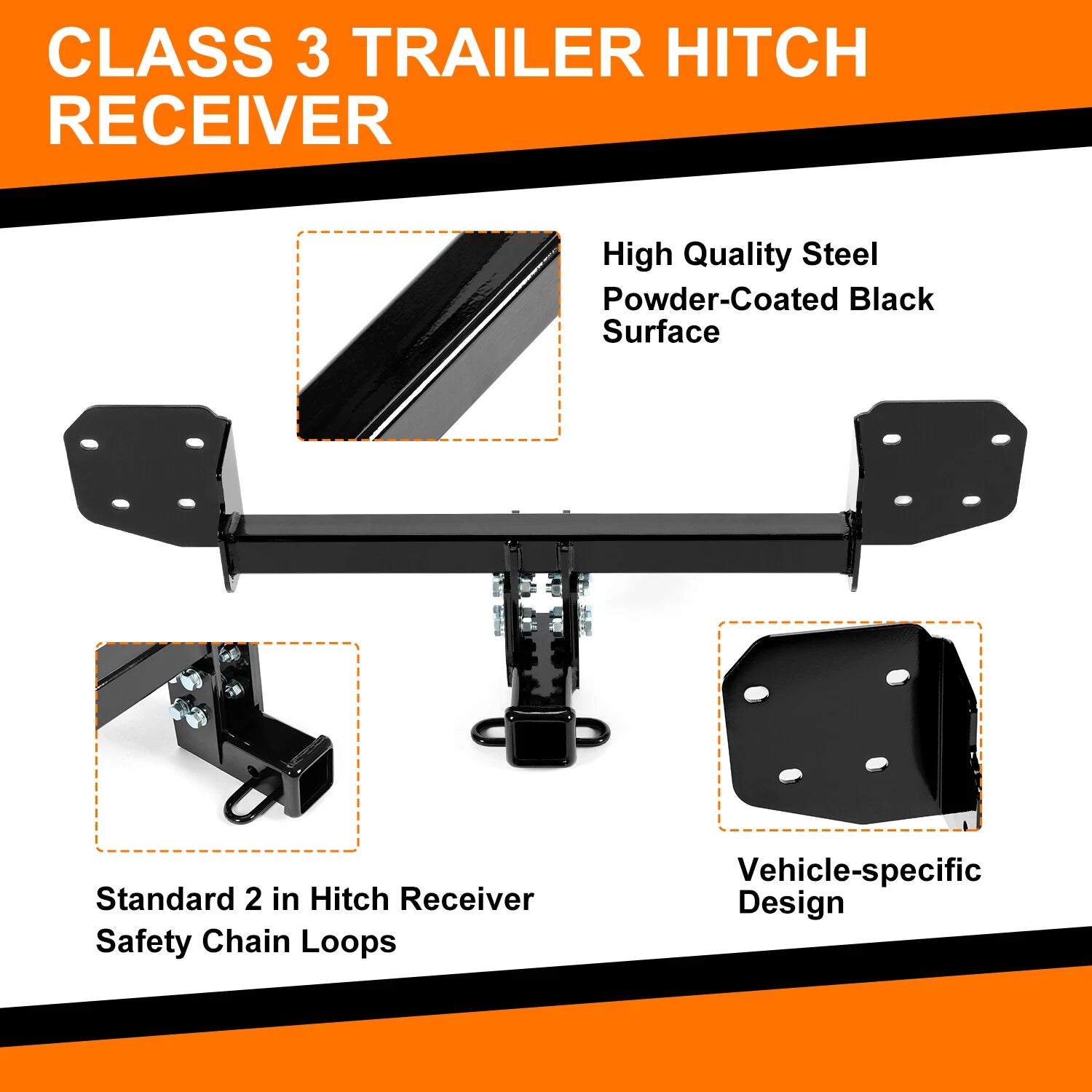 Class 3 Trailer Hitch 2" Receiver for Subaru Outback (2010–2019) #13410