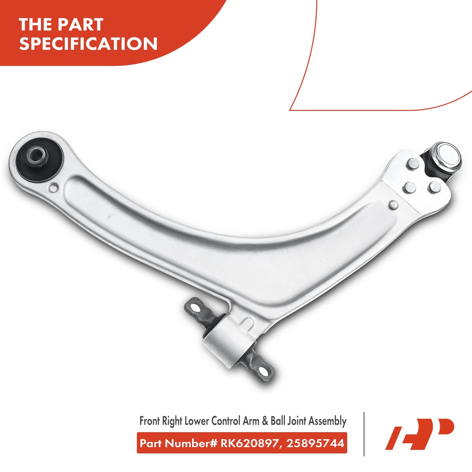 Front Right Lower Control Arm with Ball Joint for Chevrolet Cobalt HHR (2005–2011)