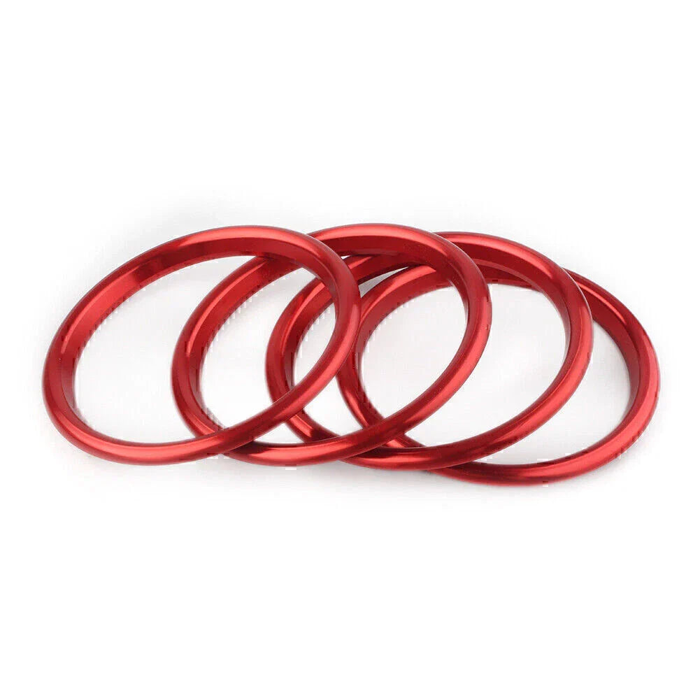 Red Chrome AC Vent Outlet Ring Sticker for Audi A3 S3 (2012-2019)