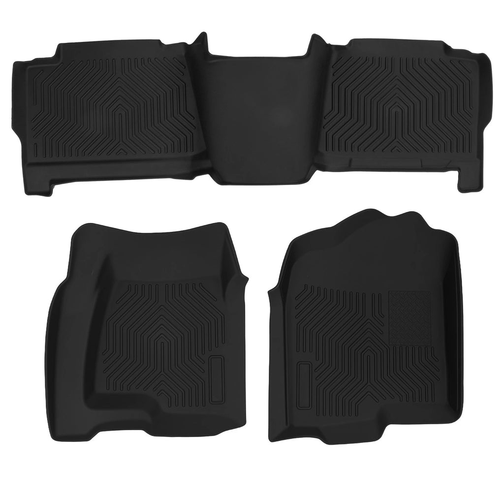Set of 4 Black Floor Mats for Chevy Silverado GMC Sierra 1500 2500 (1999–2007)