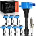 Set of 8 Ignition Coils & Iridium Spark Plugs for Nissan Armada (2004–2023)
