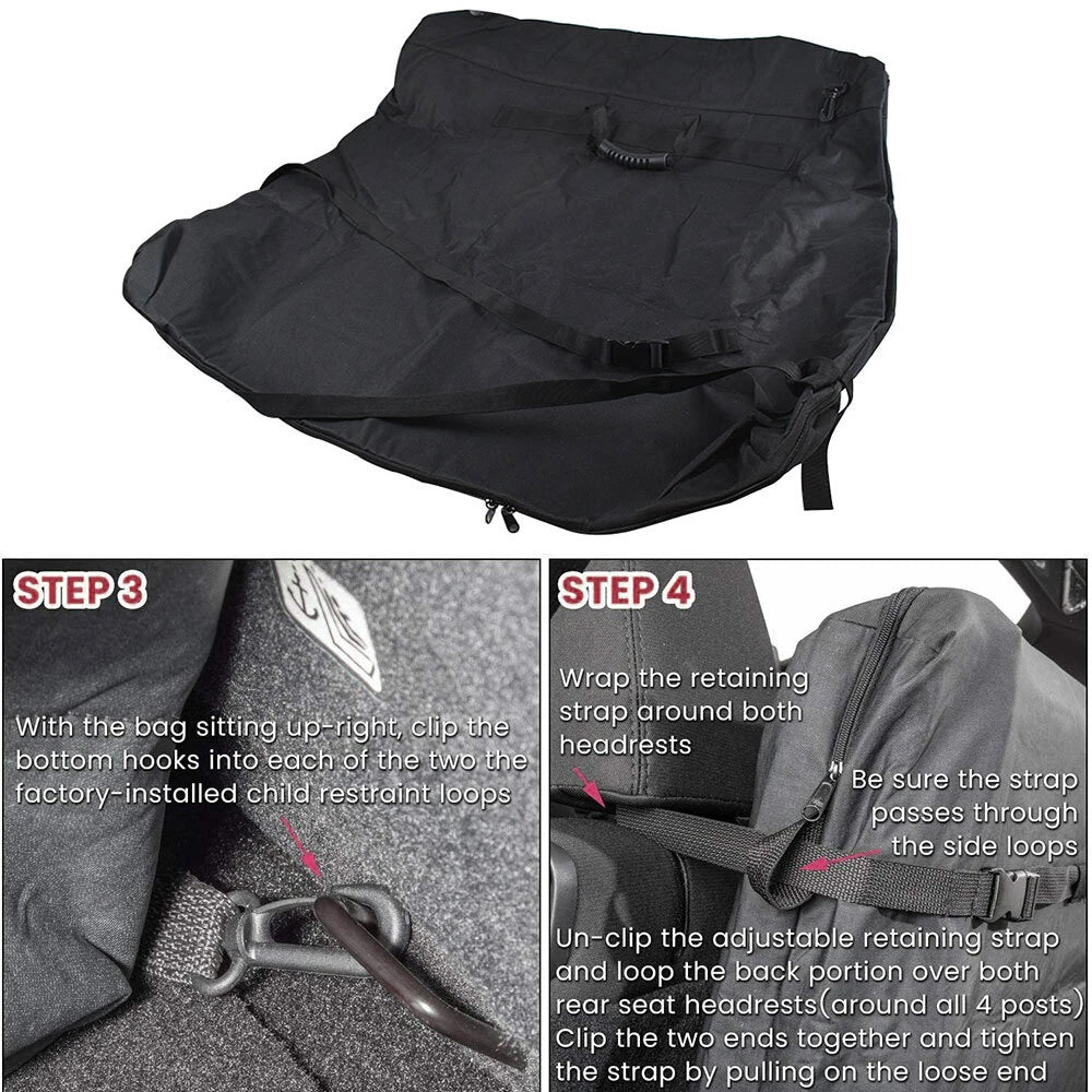 Storage Bag for Jeep JK JL Hard Top (2007–2020) - Black with Handle