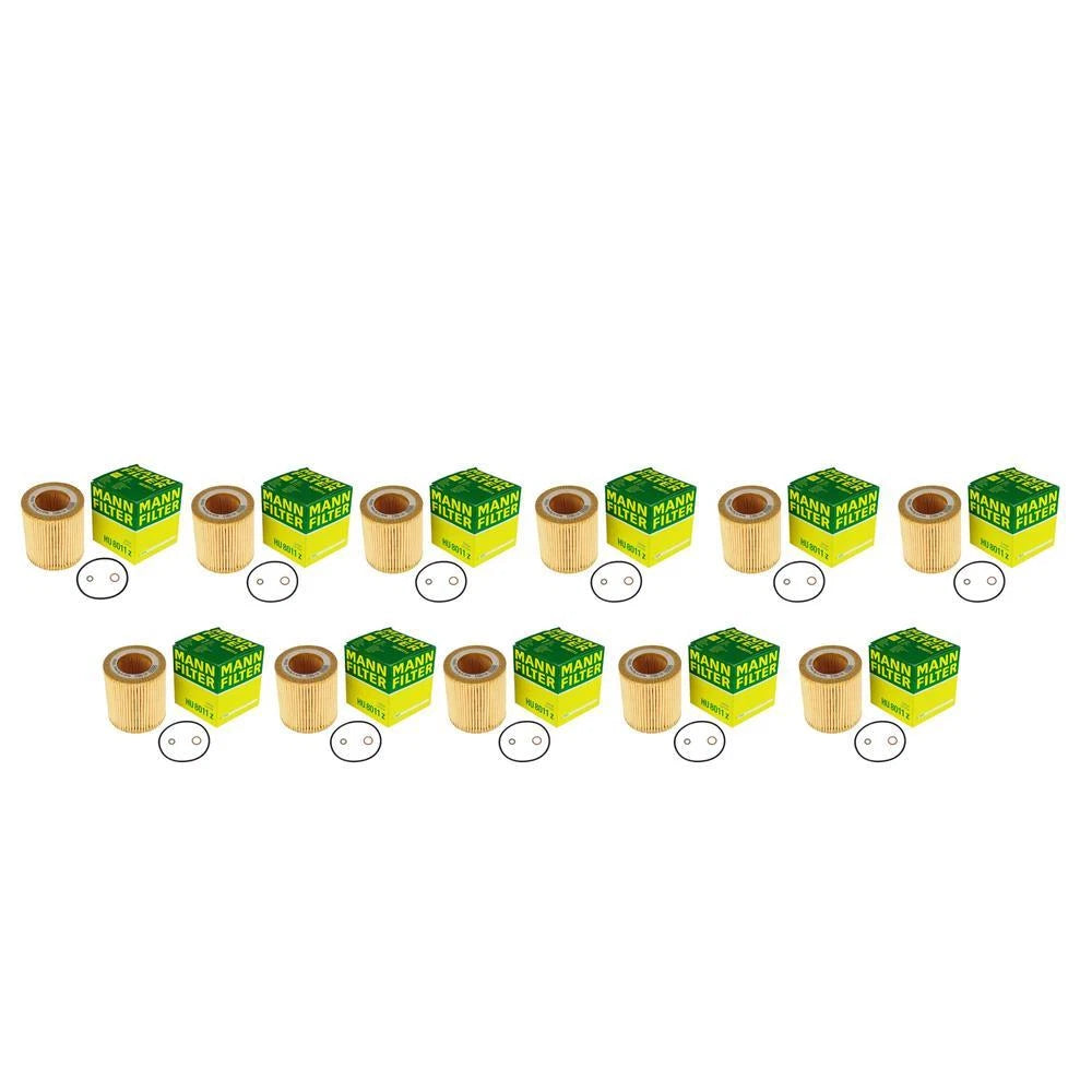 Set of 11 Cartridge Engine Oil Filters for BMW F87 F82 F83 M2 M3 M4 X5