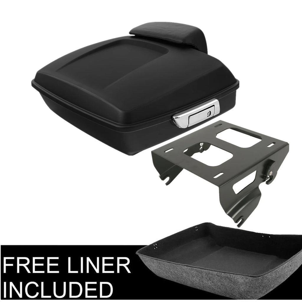 Matt Chopped Trunk Solo Mount Rack for Harley Touring Electra Glide (2014–2025)