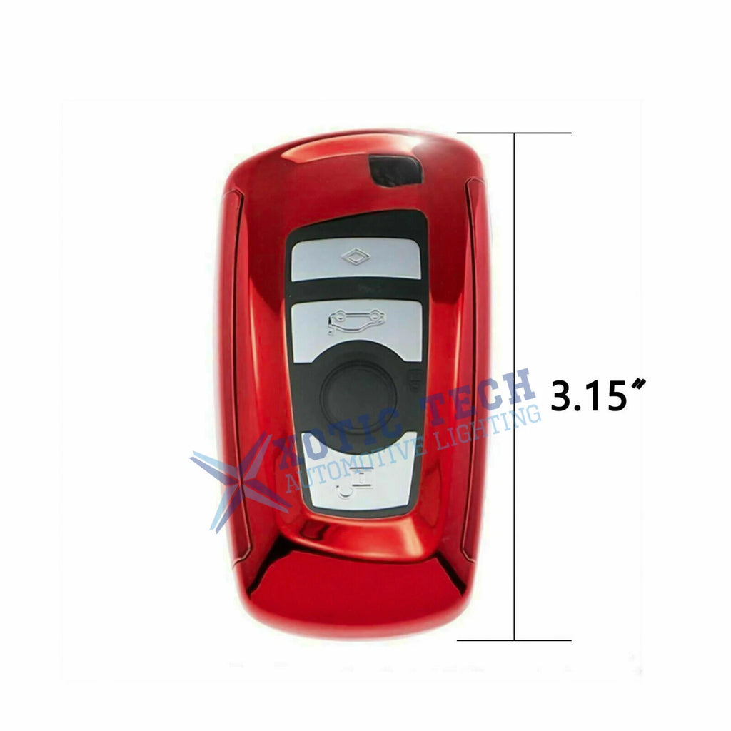 Red Full Seal Remote Key Fob Case Shell for BMW 1-5 Series (2011-2021)