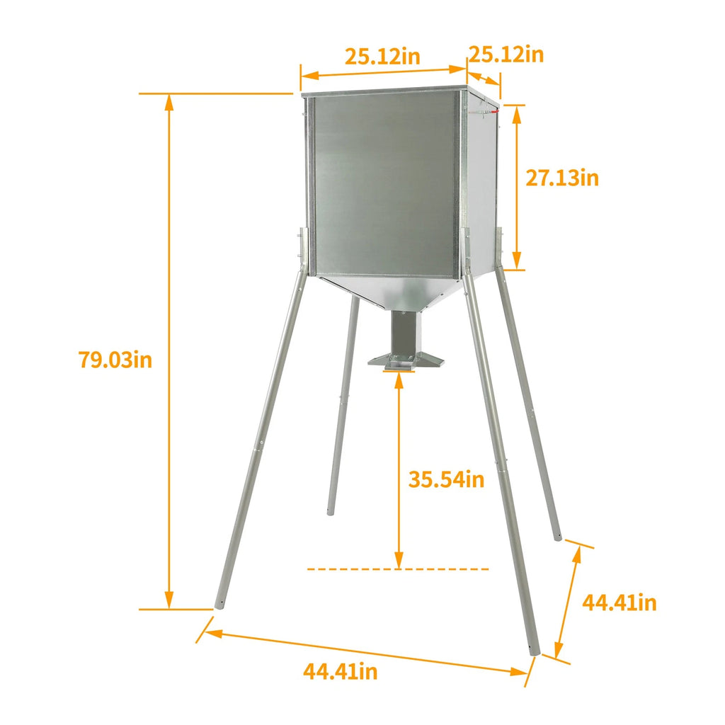 Steel 450lb Gravity Feeder for Deer Turkey Big Game Hunting (Zinc-Plated)