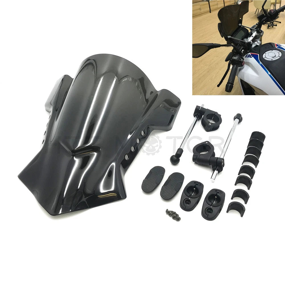 Set of 2 Universal Motorcycle Windshield Mounts 7/8" 1" 1 1/8"