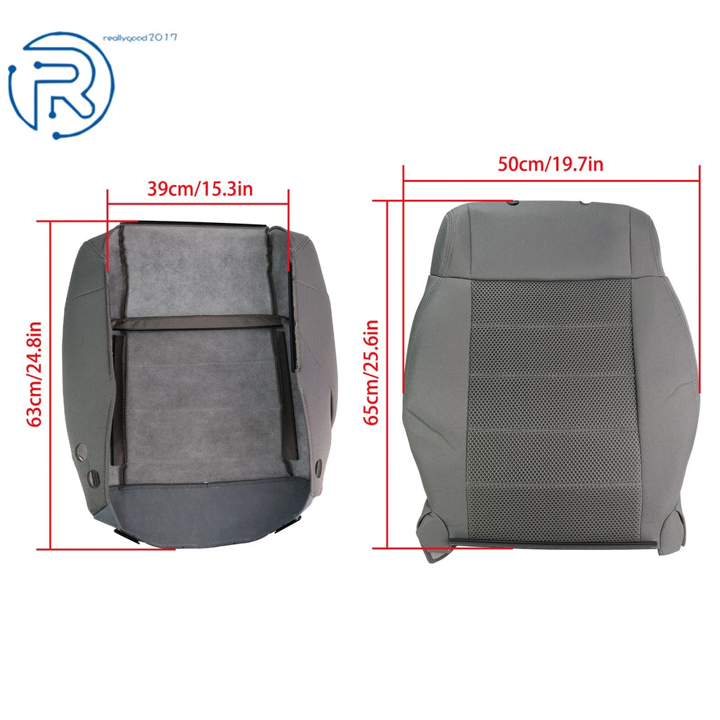 Seat Cover Set for Jeep Wrangler (2007–2012) - Durable Cloth, Passenger