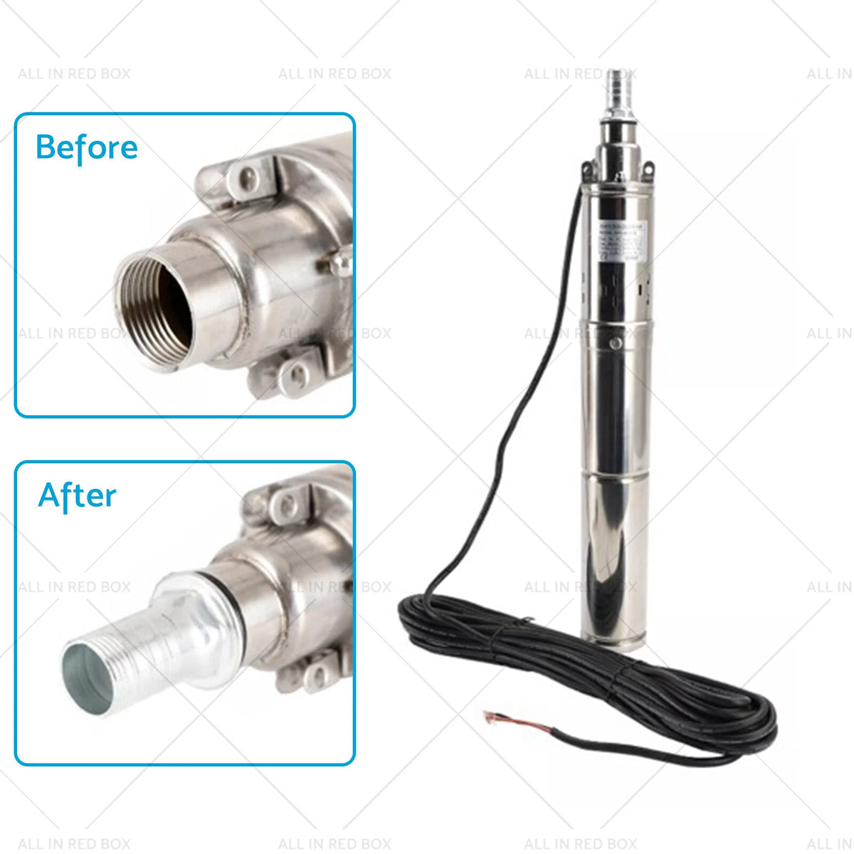 3" 48V 750W MPPT Solar Submersible Bore Pump for Deep Well (15M)