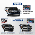 Full LED Headlight Set for Ford Expedition (2022–2024) w/ Chrome Trim