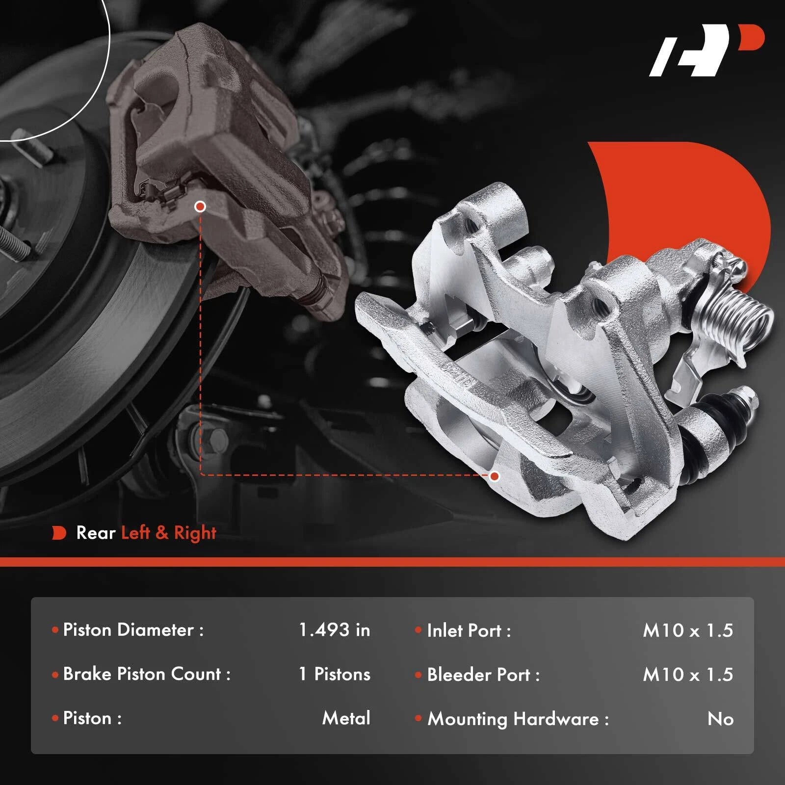 Pair Rear Brake Calipers for Buick LeSabre (2000-2005)