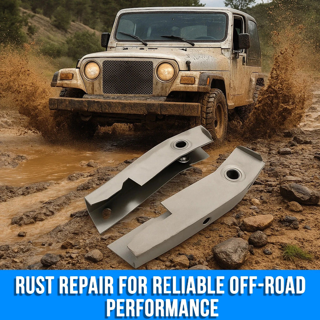 2X Rear Shackle Mount Frame Rust Repair Kit for Jeep Wrangler YJ (1986–1995)