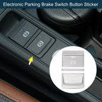 Electronic Parking Brake Switch Button Sticker for Audi Q3 (2019–2020) Silver Tone