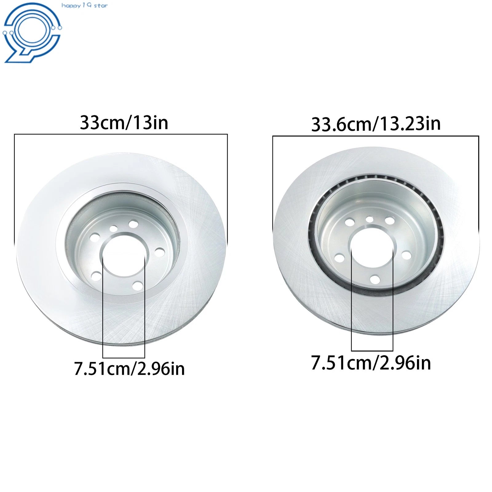 12Pcs Disc Brake Rotors & Pads for BMW F10 528i 528i xDrive (2011–2017)
