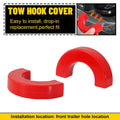 TPE Red Front Bumper Tow Hook Trailer Cover Trim for Chevy Silverado 1500 (2014–2024)