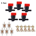 5Pcs In Line Fuel Filter Shut Off Valve Clamp for B & Stratton (N/A)