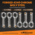 6x I-Beam Racing Connecting Rods for BMW 3 Series E36 E46 (1990–2000)