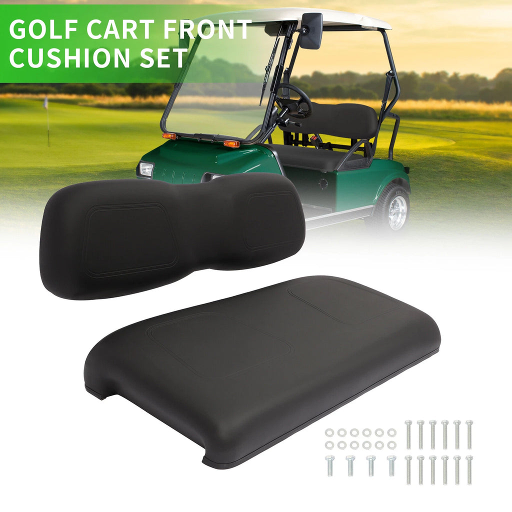 Set of 2 Black Front Seat Cushions for Club Car DS (Fits )