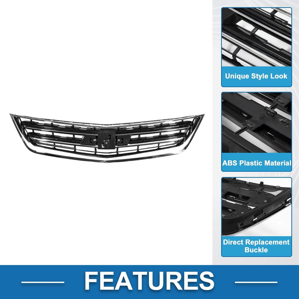 Front Upper Hood Bumper Grille for Chevrolet Impala (2014–2020) Black