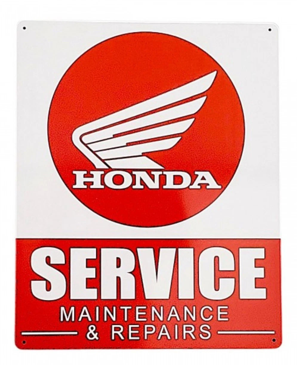 Tin Sign for Honda Motorcycles (Vintage Retro Style)