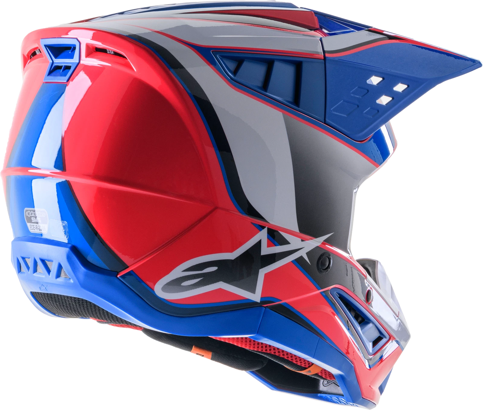 Alpinestars M5 Sail Off-Road Helmet for Off-Road (X-Large, White/Diva Pink/Blue)
