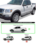 iBoard Running Boards 5" Matte Black for Ford Explorer Sport Trac (2007-2010)